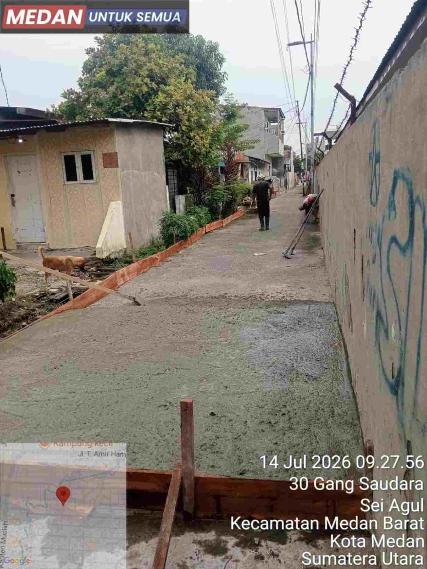Dana Kelurahan Tepat Sasaran! Jalan Gang Saudara Kini Mulus, Warga Rasakan Langsung Manfaatnya