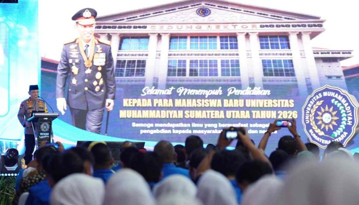 Diisi Kuliah Umum Kapolri, Rico Waas Hadiri dan Turut Semangati Mahasiswa PPKMB UMSU 2026