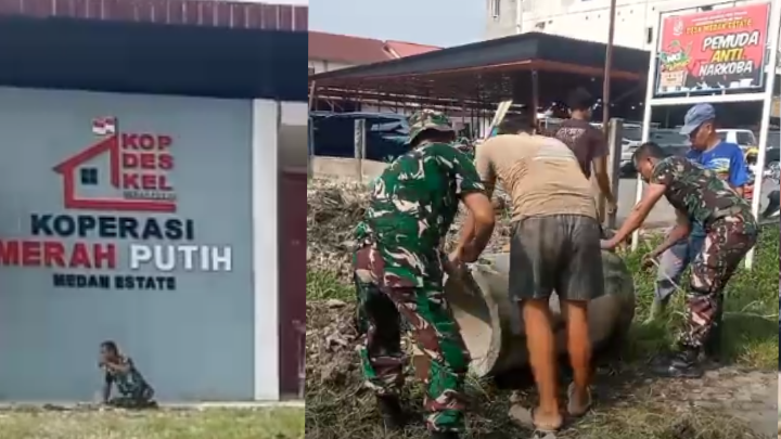 TNI dan Kadus Kompak Bersih-bersih, Kopdes Merah Putih MMTC Pancing Segera Jalan