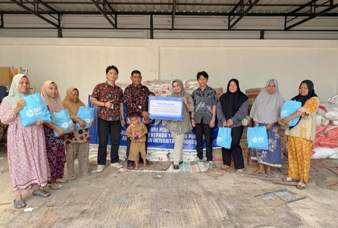 BRI BO Sibuhuan Peduli TJSL, Saluran Paket Sembako ke Yayasan Perguruan Anak Bangsa Integritas Indonesia Palas