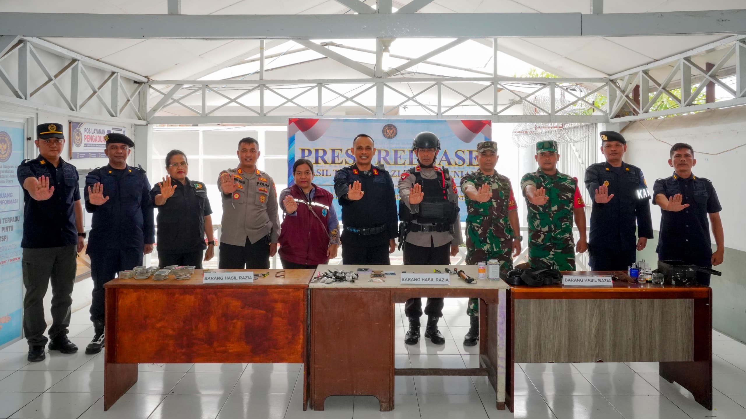 Sinergi Perkuat Pengamanan, Lapas Siantar Gelar Razia Gabungan Bersama APH