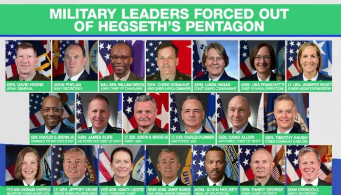 Lebih dari 20 Pejabat Senior Militer AS Pergi di Era Hegseth, Pergantian Pimpinan Pentagon Jadi Sorotan