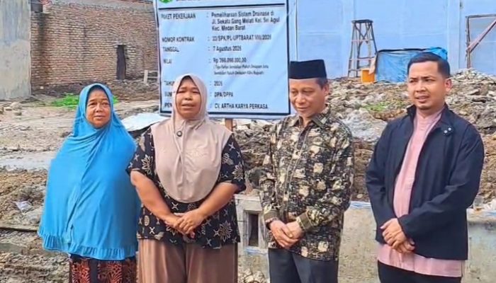 Rajuddin Sagala Tinjau Pembangunan Drainase di Sei Agul, Disebut Bersumber dari Pokir DPRD Medan