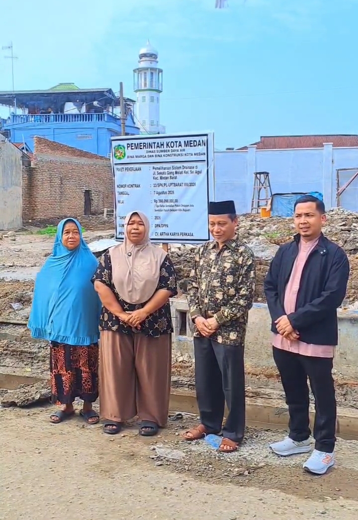 Rajuddin Sagala Tinjau Pembangunan Drainase di Sei Agul, Disebut Bersumber dari Pokir DPRD Medan