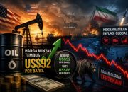 Harga Minyak Tembus US$92 per Barel, Konflik AS-Iran Picu Kekhawatiran Inflasi Global
