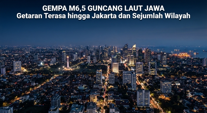 Gempa M6,5 Guncang Laut Jawa, Getaran Terasa hingga Jakarta dan Sejumlah Wilayah