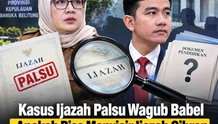 Kasus Ijazah Wagub Babel Bergulir, Akankah Penelusuran Dokumen Pendidikan Menyisir Kasus Gibran?