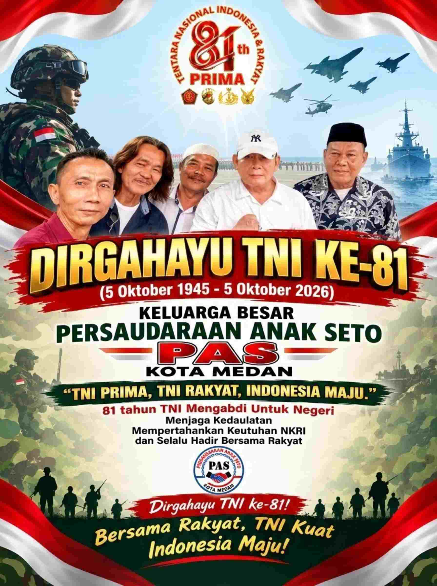 Dari Tanah Suci hingga Medan, PAS Kobarkan Semangat Persaudaraan di HUT ke-81 TNI