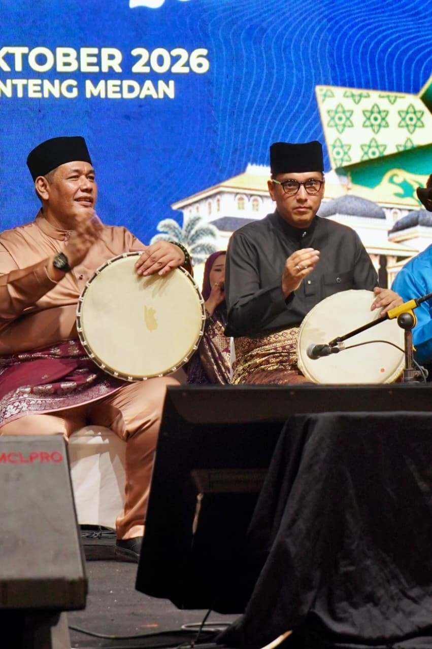 Rico Waas Turun Main Gendang Melayu Deli, Pekan Budaya Medan Jadi Ajang Merawat Warisan Leluhur