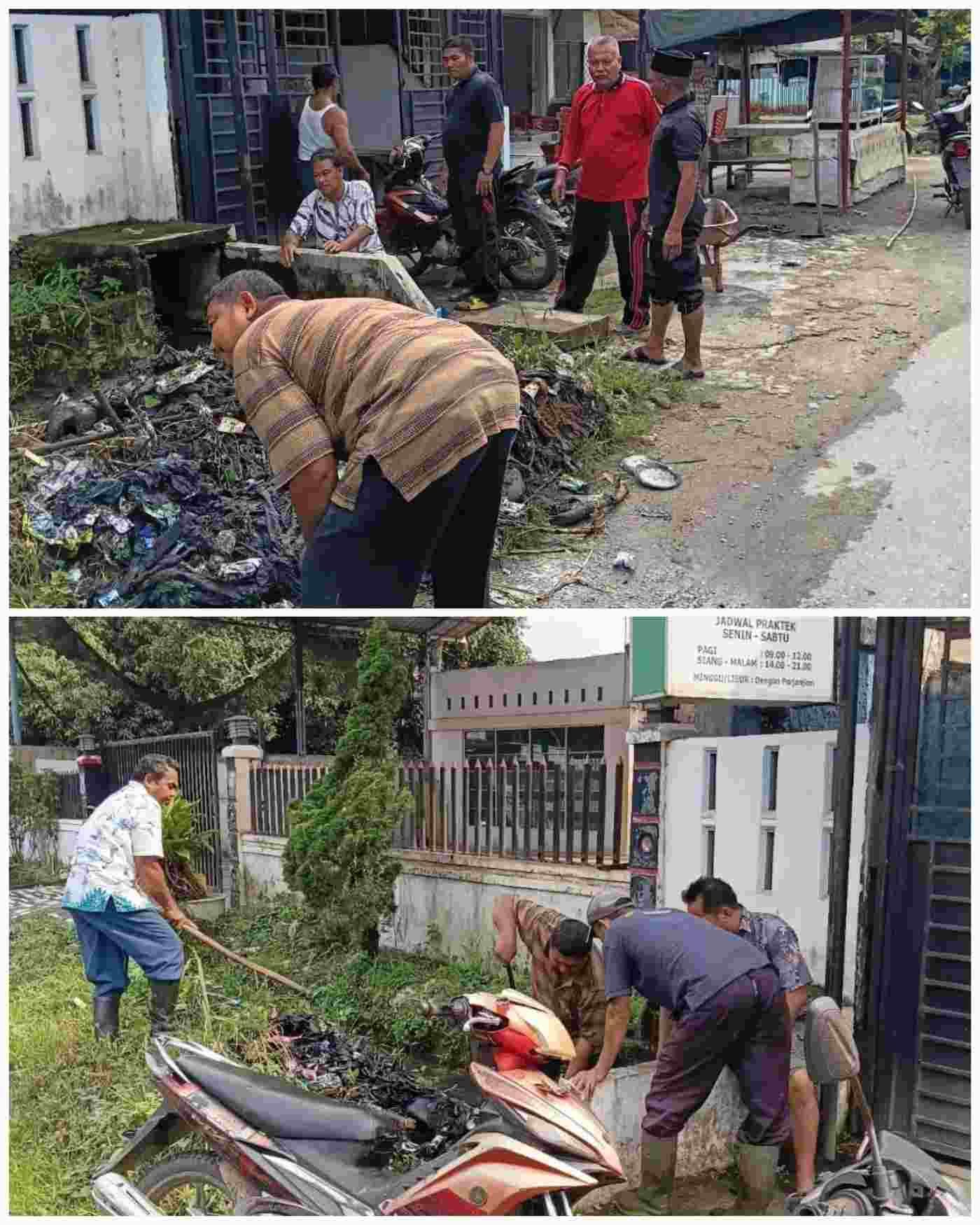 Atasi Genangan Air di Jalinsum Medan-Padang, Kecamatan Siabu dan Pemdes Huraba Satu Gelar Korve Bersama