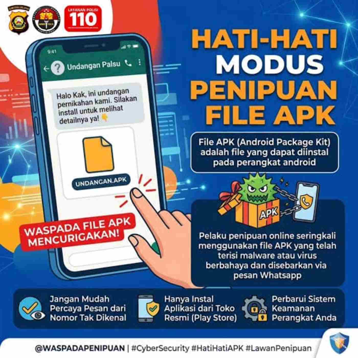 Jangan Terkecoh! File APK Berkedok Undangan dan Resi Paket di WhatsApp Bisa Mengancam Data Pribadi