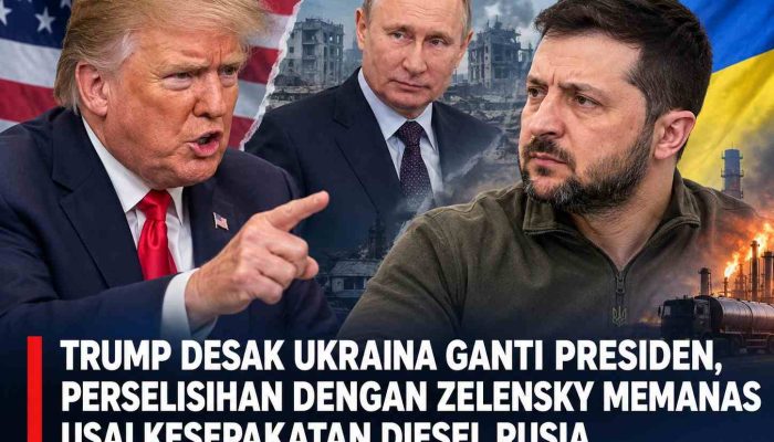 Trump Desak Ukraina Ganti Presiden, Perselisihan dengan Zelensky Memanas Usai Kesepakatan Diesel Rusia