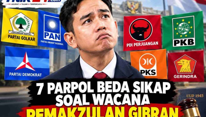 7 Parpol Beda Sikap soal Wacana Pemakzulan Gibran, dari Dorongan Angket hingga Seruan Setop Polemik