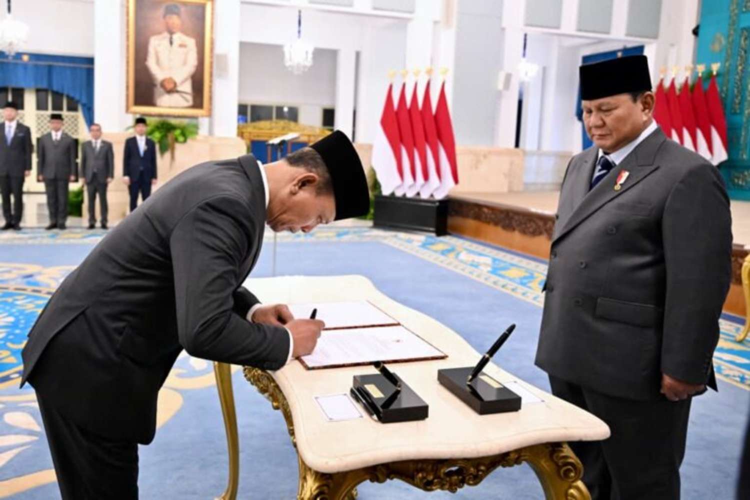 Prabowo Lantik 7 Pejabat Baru, Kristomei Sianturi Gantikan Suharyanto sebagai Kepala BNPB