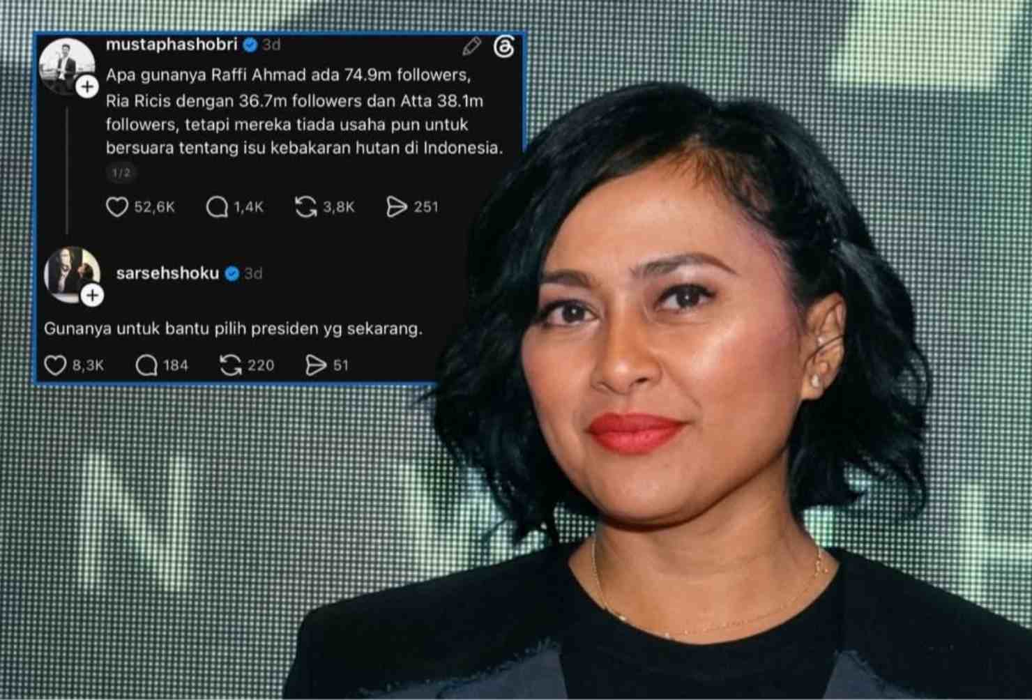 Sarah Sechan Sentil Mega-Influencer soal Karhutla, Komentarnya tentang Pilpres Jadi Sorotan