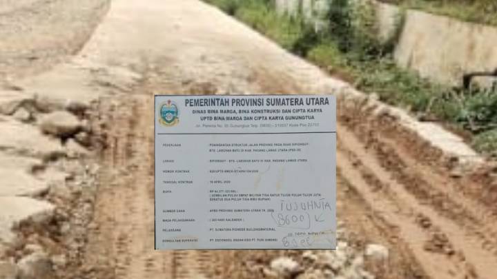 Fantastis! Jalan Rp94,3 Miliar di Paluta Hancur Dalam 5 Bulan, GMPT: Ini Bukan Proyek, Ini Perampokan