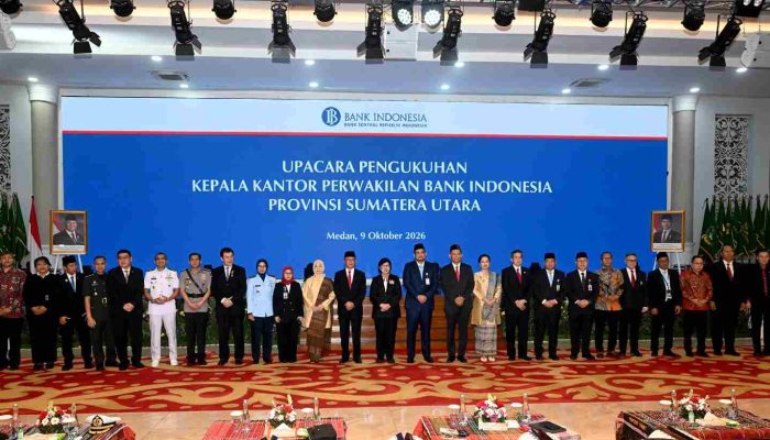 Resmi Pimpin BI Sumut, Ameriza Ma’aruf Moesa Dikukuhkan Destry Damayanti, Bobby Nasution Titip Pesan