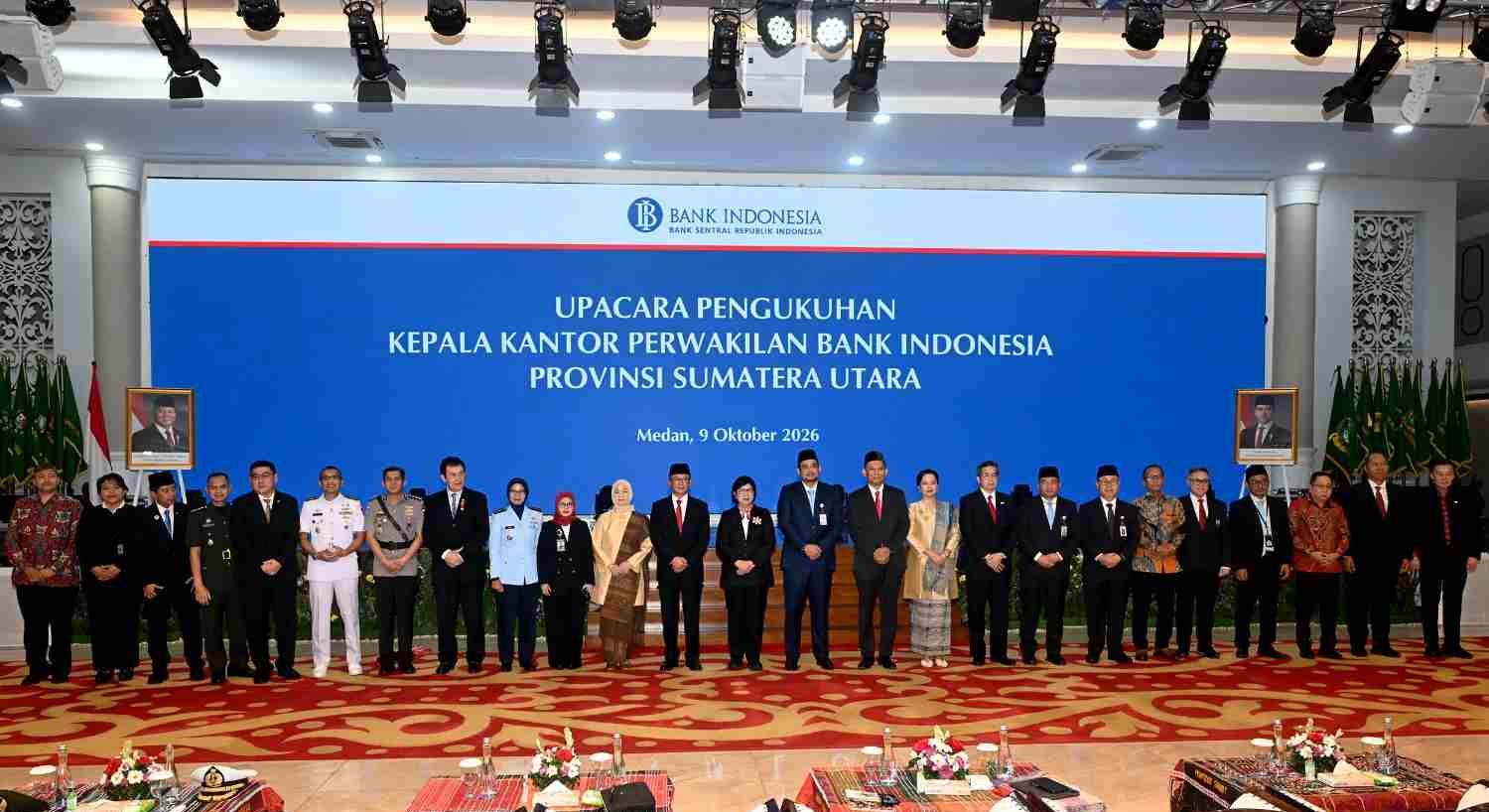 Resmi Pimpin BI Sumut, Ameriza Ma’aruf Moesa Dikukuhkan Destry Damayanti, Bobby Nasution Titip Pesan