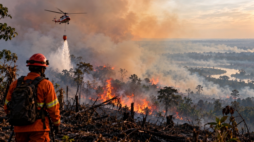 Karhutla Masih Mengancam, Titik Panas Terdeteksi di Kalimantan, Sumsel Tangani Kabut Asap