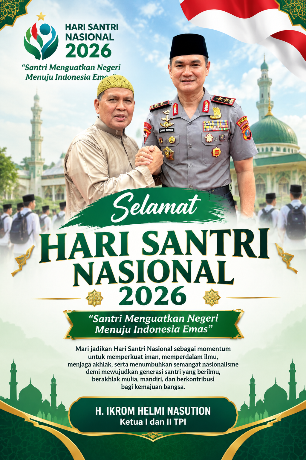 . Ikrom Helmi Nasution Ucapkan Selamat Hari Santri Nasional 2026, Ajak Santri Perkuat Akhlak dan Nasionalisme